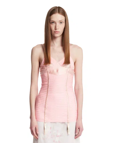 Julie Kegels Pink Lingerie Top
