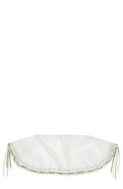 Julie Kegels Rainbow Trim Bag Cover In White