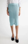 Julie Kegels Samira Cable Knit Midi Sweater Skirt