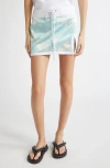 Julie Kegels Sammy Floral Silk Miniskirt In Aqua