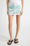 Julie Kegels Sammy Floral Silk Miniskirt In Blue