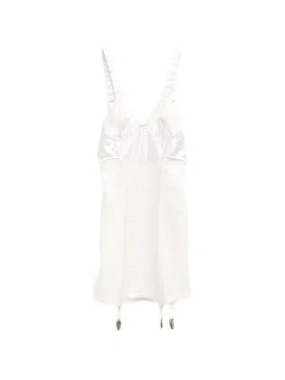 Julie Kegels Satin-panelled Top In White