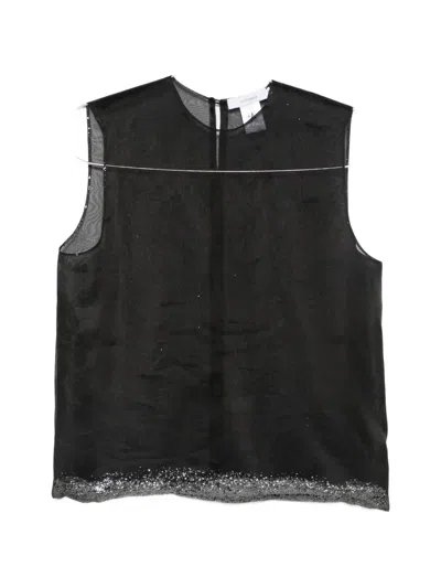 Julie Kegels Sequin-embellished Top In Black