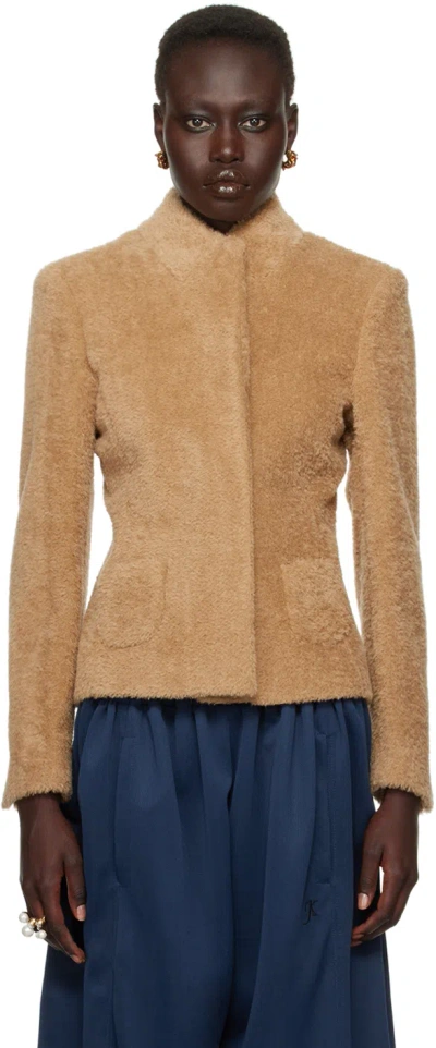 Julie Kegels Ssense Exclusive Beige Bonny Jacket In Camel