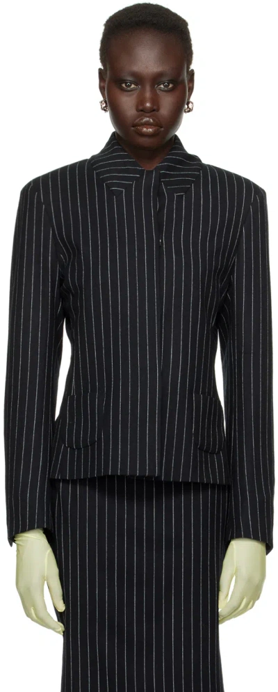 Julie Kegels Ssense Exclusive Black Bonny Blazer In D.blue