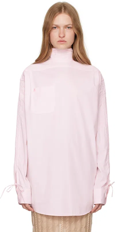 Julie Kegels Ssense Exclusive Pink Celeste Inverted Shirt In Baby Pink