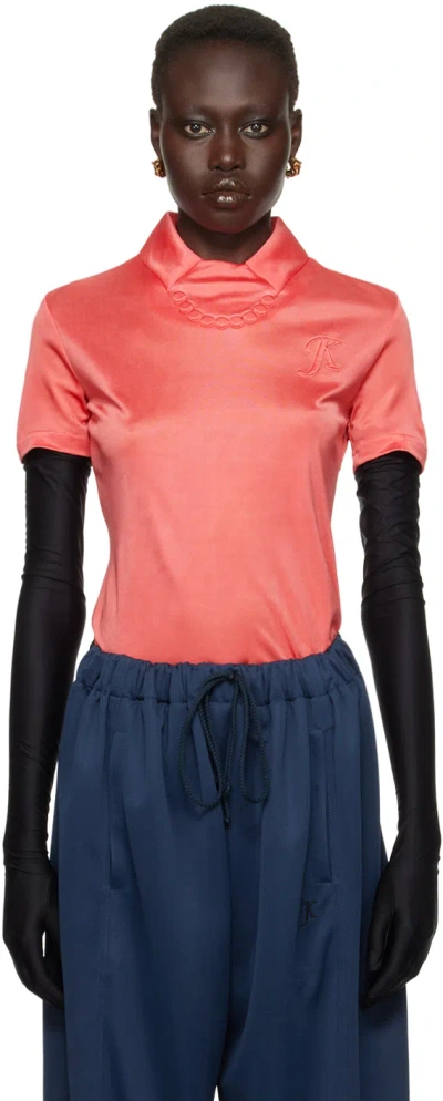 Julie Kegels Ssense Exclusive Pink Juliette T-shirt In Coral