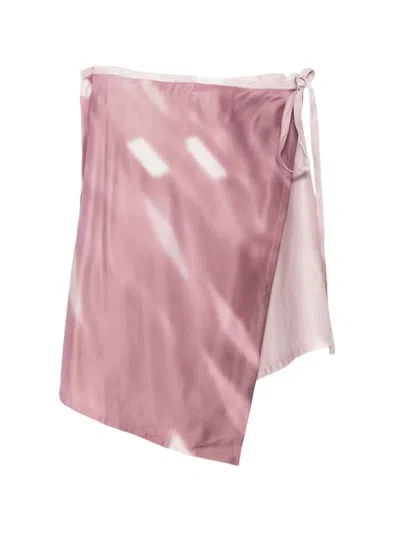 Julie Kegels Strapped Asymmetric Mini Skirt In Pink