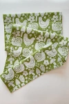 Julie Peach Block Printed Garden Party Table Runner In Green At Urban Outfitters