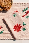 Julie Peach Block Printed Poinsettia Napkin Set In Pink At Urban Outfitters