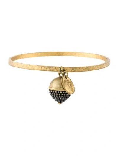 Pre-owned Julie Vos Acorn Charm Bangle Bracelet, 8" In Multi