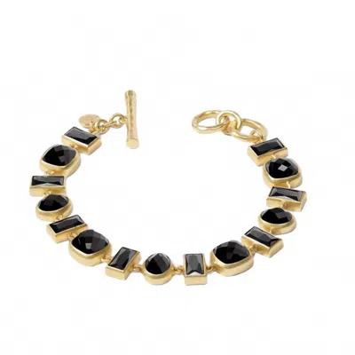 Julie Vos Antonia Tennis Bracelet In Obsidian Black