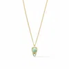 Julie Vos Aquitaine Duo Delicate Necklace In Iridescent Aquamarine Blue In Multi