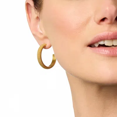 Julie Vos Beaded Eternity Hoop In Gold