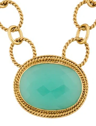 Pre-owned Julie Vos Blue Stone Pendant Necklace, 19.5"