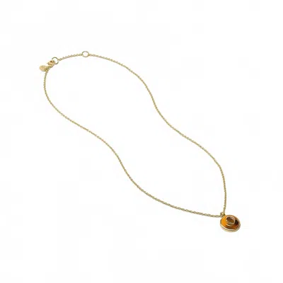 Julie Vos Carnaby Delicate Necklace In Tortoiseshell In Gold