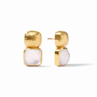 Julie Vos Catalina Earrings In Gold-iridescent Clear