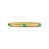 Julie Vos Catalina Hinge Bangle In Iridescent Emerald Green