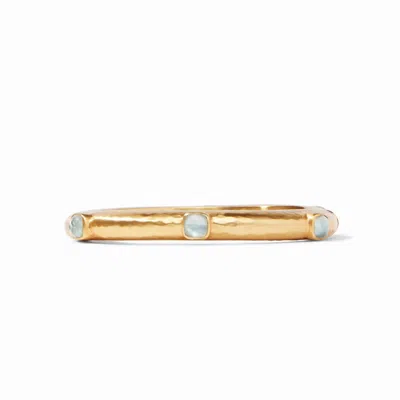 Julie Vos Catalina Stone Hinge Bangle In Iridescent Aquamarine Blue