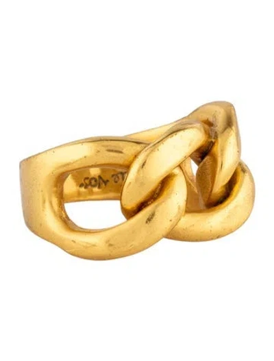 Pre-owned Julie Vos Chain Band Ring In Multicolor