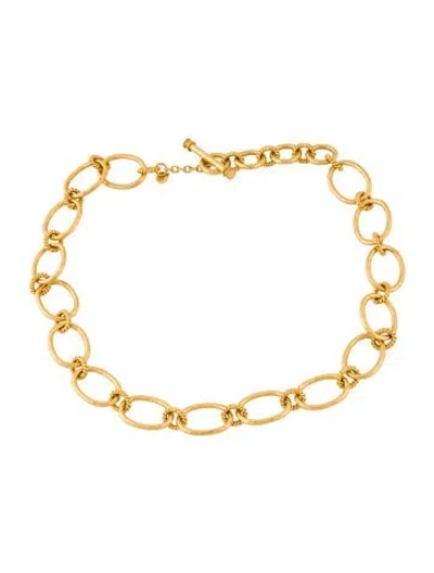 Pre-owned Julie Vos Chain Collar Necklace, 21" In Multi