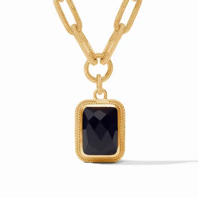 Julie Vos Cheval Paperclip Statement Necklace In Obsidian Black
