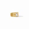 Julie Vos Cirque Stone Ring In Gold Cubic Zirconia