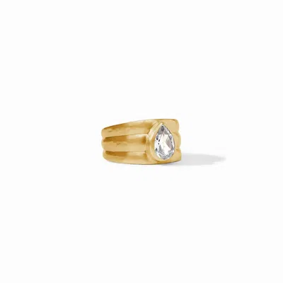 Julie Vos Cirque Stone Ring In Gold Cubic Zirconia