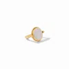 Julie Vos Coin Revolving Ring In Gold/mother Of Pearl