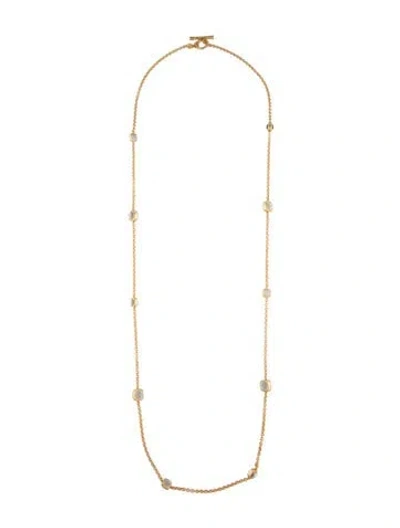 Pre-owned Julie Vos Crystal Aquitaine Station Necklace, 38" In Multi