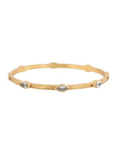 Pre-owned Julie Vos Crystal Bangle Bracelet, 8" In Multicolor