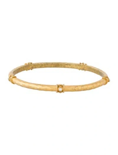 Pre-owned Julie Vos Crystal Bangle Bracelet, 8.25" In Multi