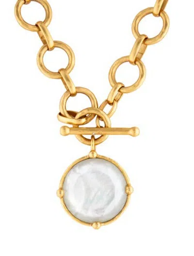 Pre-owned Julie Vos Crystal Honeybee Pendant Statement Necklace, 20.75" In Multicolor