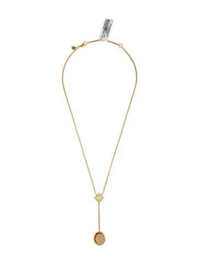 Pre-owned Julie Vos Crystal Jolie Lariat Necklace W/ Tags, 20" In Multicolor