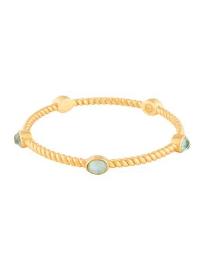 Pre-owned Julie Vos Crystal Nassau Bangle, 8.25" In Multi
