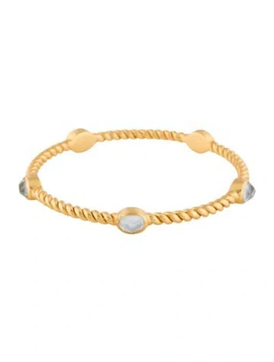 Pre-owned Julie Vos Crystal Nassau Bangle, 8.25" In Multi