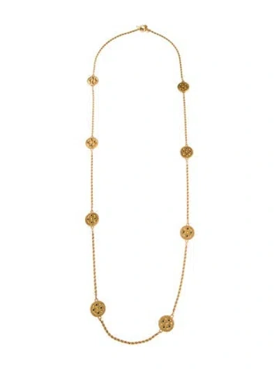 Pre-owned Julie Vos Crystal Station Necklace, 19.75" In Blue