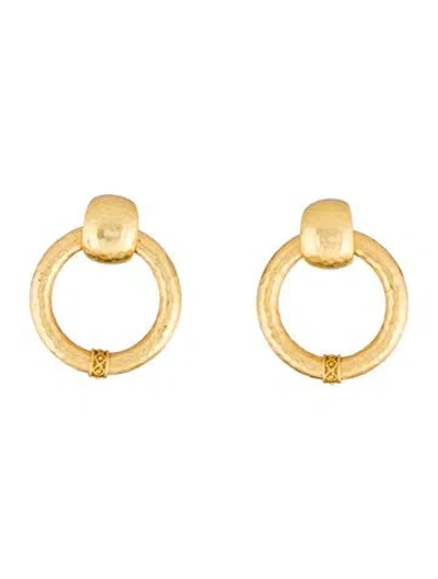Pre-owned Julie Vos Door Knocker Earrings In Multi