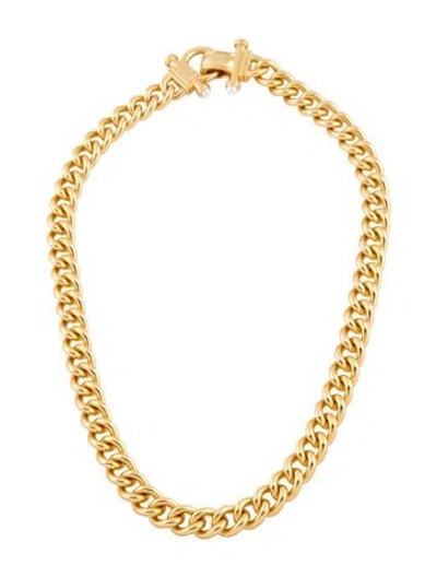 Pre-owned Julie Vos Faux Pearl Dolce Demi Link Necklace, 18" In Multi