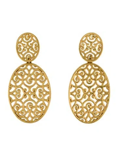 Pre-owned Julie Vos Filigree Drop Earrings In Multi