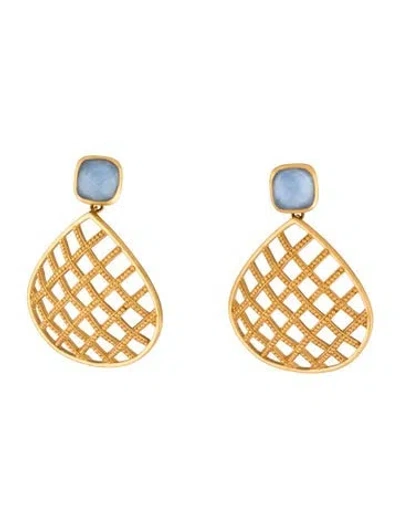 Pre-owned Julie Vos Glass Drop Earring In Multicolor