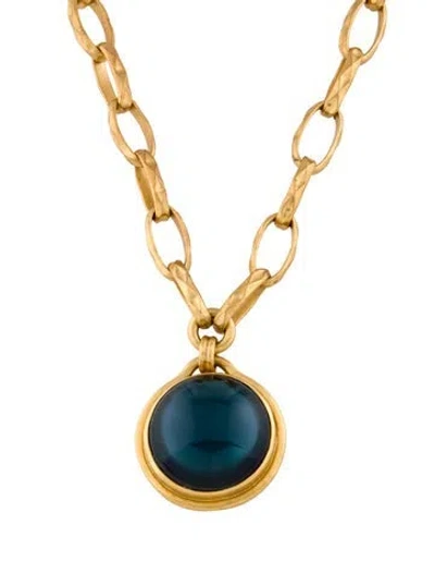 Pre-owned Julie Vos Glass Solara Statement Necklace, 20" In Multi