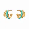 Julie Vos Hydra Triple Hoop Earrings In Turquoise Blue In Multi