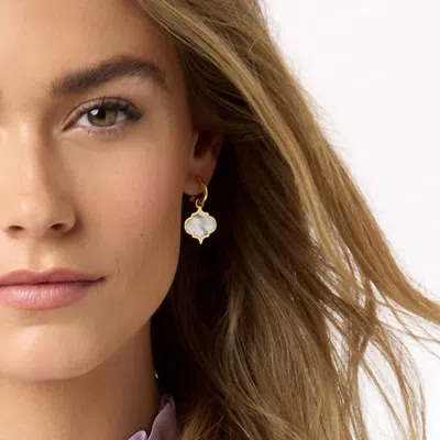 Julie Vos Inlay Hoop & Charm Earring In Gold