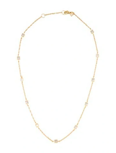 Pre-owned Julie Vos Jolie Delicate Station Necklace, 18" In Multicolor