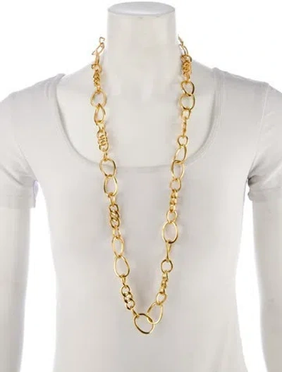 Pre-owned Julie Vos Link Chain Toggle Necklace, 38" In Multi