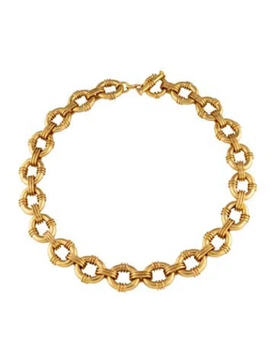 Pre-owned Julie Vos Link Necklace, 19" In Multicolor