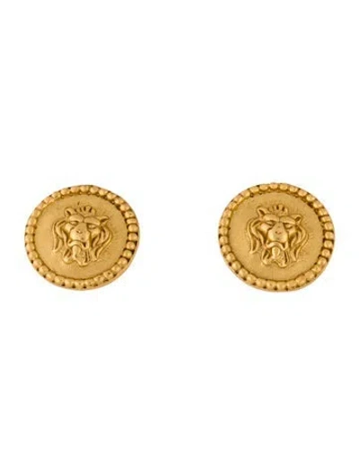 Pre-owned Julie Vos Lion Stud Earrings In Multi