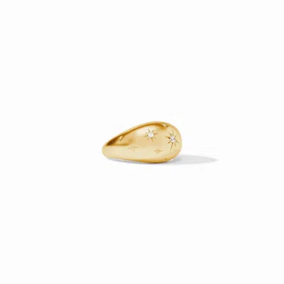 Julie Vos Luna Ring In Gold/cubic Zirconia