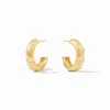 Julie Vos Luna Stone Hoop Earring In Gold/cubic Zirconia
